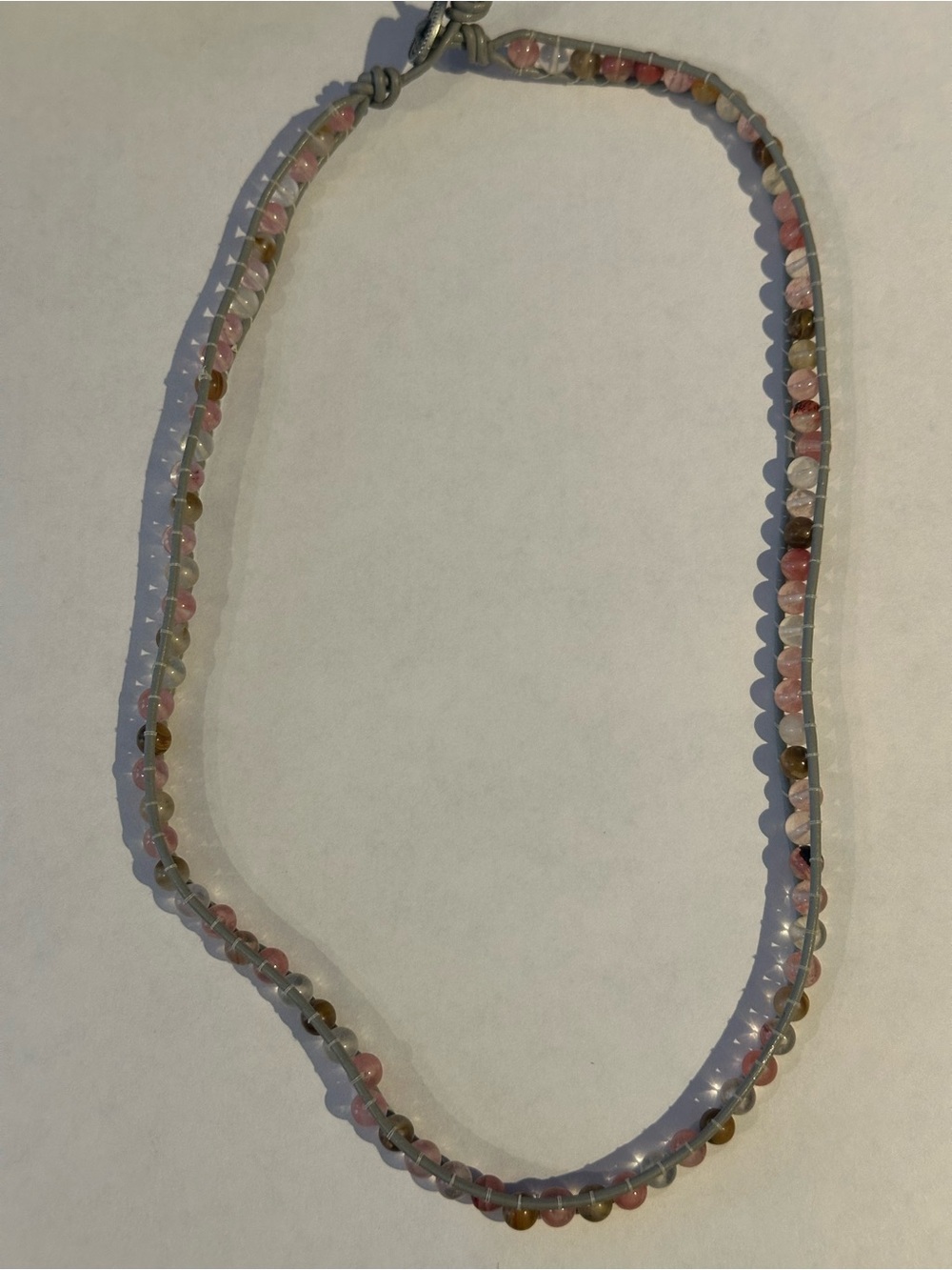 Handcrafted Pink & Brown Beaded Women's Necklace